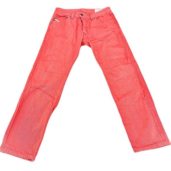 Diesel Darron Regular Slim Tapered Leg Denim Jeans Red Size 30 x 32 L - Picture 2 of 10